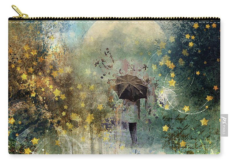Magical Zip Pouch featuring the digital art The Stars Fall Down by Nicky Jameson