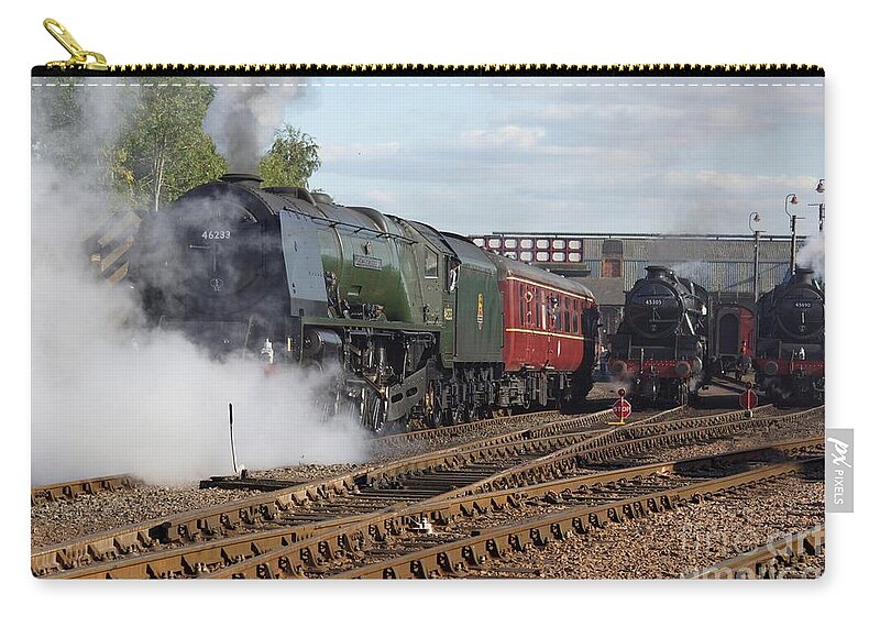 Steam Zip Pouch featuring the photograph The Steam Railway by David Birchall