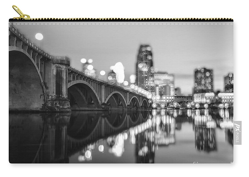 Minneapolis Zip Pouch featuring the photograph The Central Avenue Bridge by Iryna Liveoak