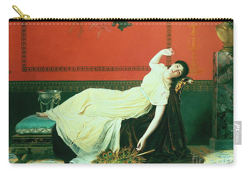 The Zip Pouch featuring the painting The Studio by Sophie Anderson