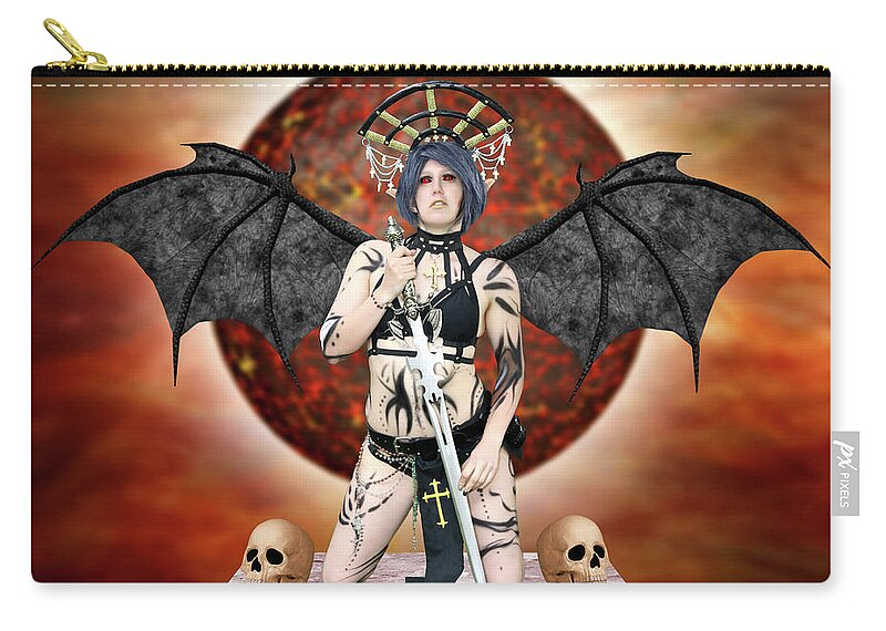Fantasy Zip Pouch featuring the photograph The Succubus OF Darkover by Jon Volden