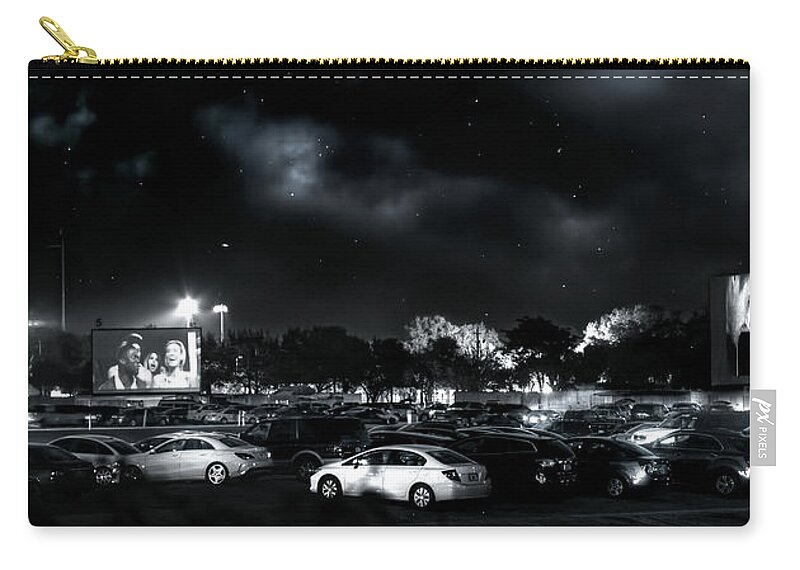 Drive In Zip Pouch featuring the photograph The Swap Shop Drive In by Mark Andrew Thomas
