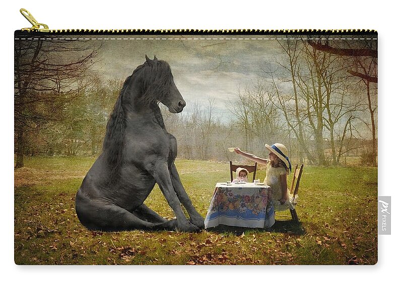 Tea Time Zip Pouch featuring the photograph The Tea Party by Fran J Scott