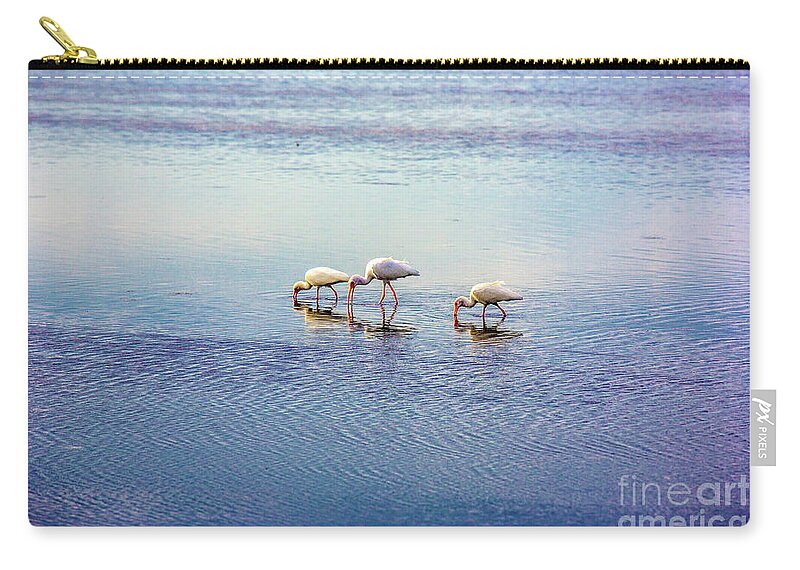 The Three Birds Zip Pouch featuring the photograph The Three Birds by Felix Lai