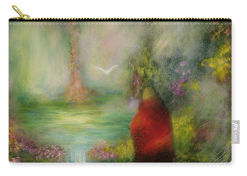 Dream Zip Pouch featuring the painting The Tibetan Monk by Hannibal Mane