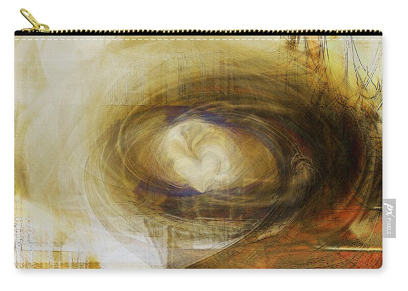 Heart Art Zip Pouch featuring the digital art The Tide of the Heart by Linda Sannuti