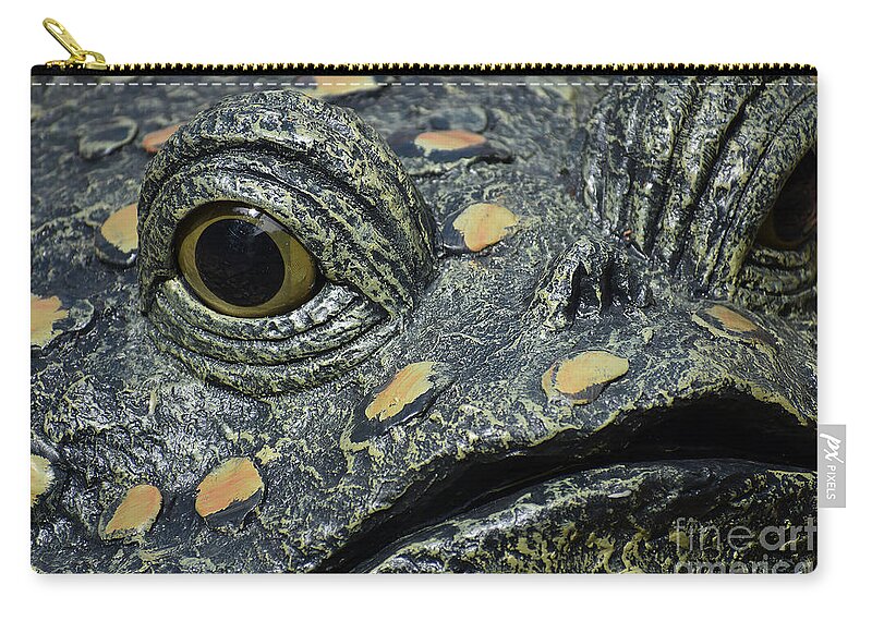 Scenic Zip Pouch featuring the photograph The Toad In The Garden by Skip Willits