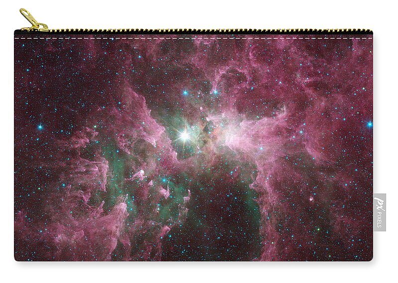 Carina Nebula Zip Pouch featuring the photograph The Tortured Clouds of Eta Carinae by Eric Glaser