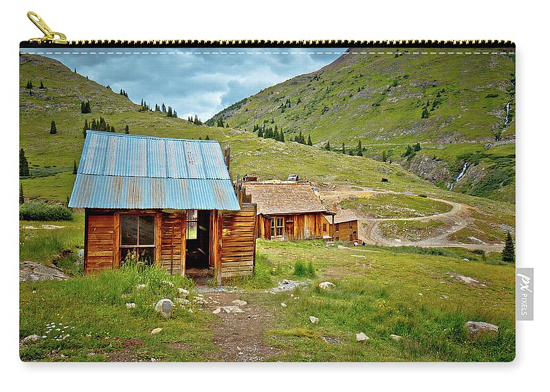 Animas Forks Zip Pouch featuring the photograph The Town of Animas Forks by Linda Unger