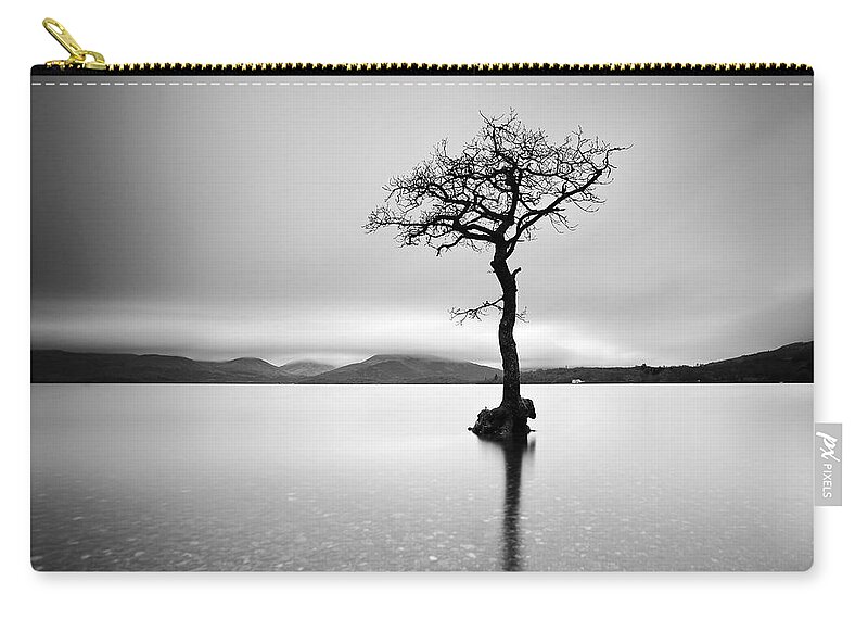 Loch Lomond Zip Pouch featuring the photograph The Tree by Grant Glendinning