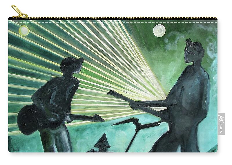 Music Carry-all Pouch featuring the painting The Um Experience number one by Patricia Arroyo