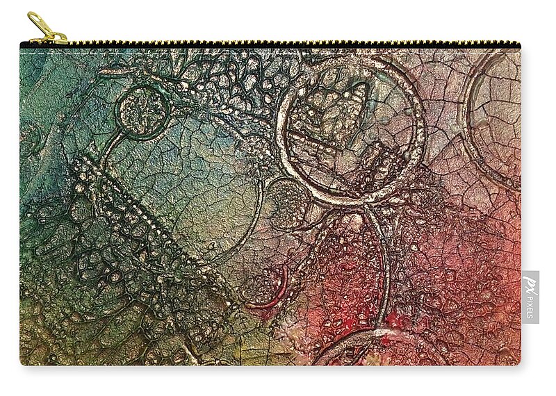 Abstract Zip Pouch featuring the painting The Universe by Sharon Cromwell