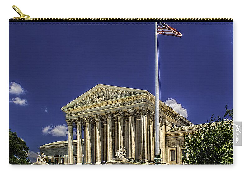 Supreme Zip Pouch featuring the photograph The US Supreme Court by Nick Zelinsky Jr