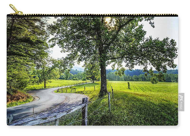 Appalachia Carry-all Pouch featuring the photograph The Valley at Cades Cove by Debra and Dave Vanderlaan