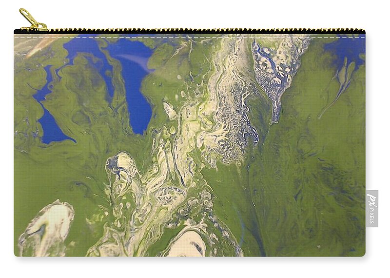 Abstracts Zip Pouch featuring the painting The Valley Below by C Maria Wall