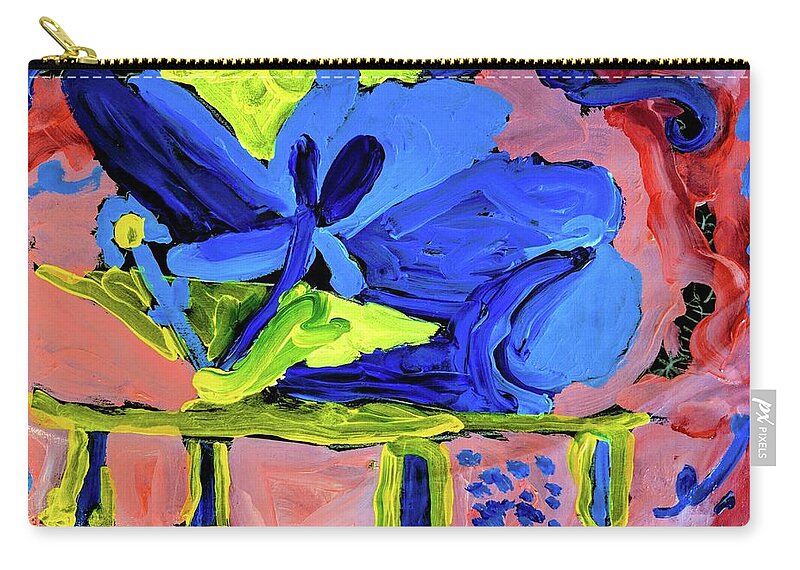 Flower Carry-all Pouch featuring the painting The Very Big Flower by Abigail White