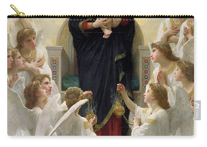The Zip Pouch featuring the painting The Virgin with Angels by William-Adolphe Bouguereau