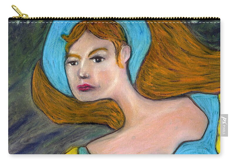 Painting Zip Pouch featuring the painting The Waiting Heart by Todd Peterson