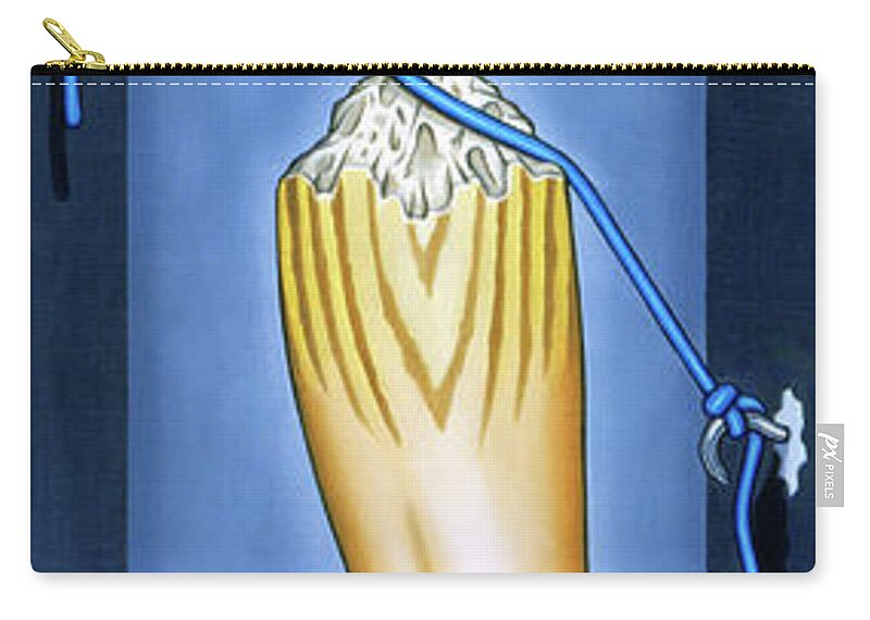  Zip Pouch featuring the painting The Waiting Room by Paxton Mobley