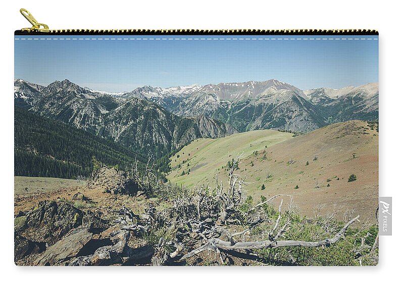 Wallowa Mountains Zip Pouch featuring the photograph The Wallowas by Margaret Pitcher