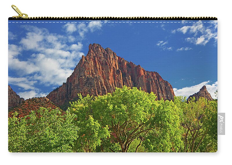 The Watchman Zip Pouch featuring the photograph The Watchman 4 by Raymond Salani III