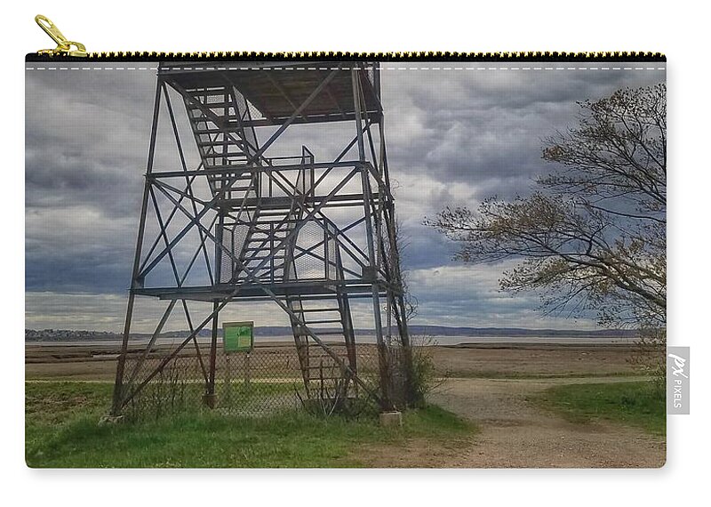 Watchtower Zip Pouch featuring the photograph The Watchtower by Mary Capriole