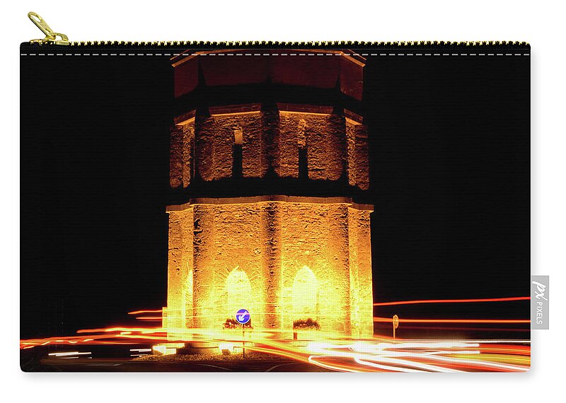 Ponsonby Memorial Tower Zip Pouch featuring the photograph The water tower Piltown by Joe Cashin