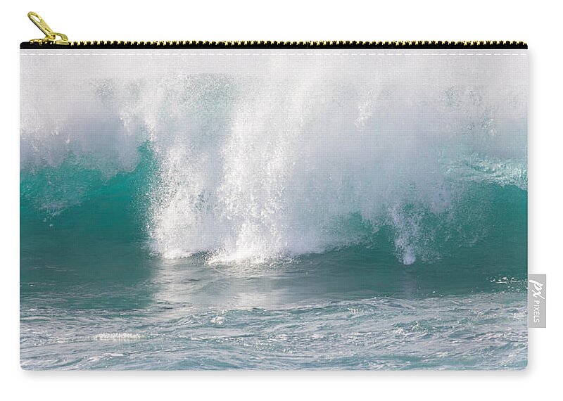 Hawaii Zip Pouch featuring the photograph The Wave by Penny Meyers