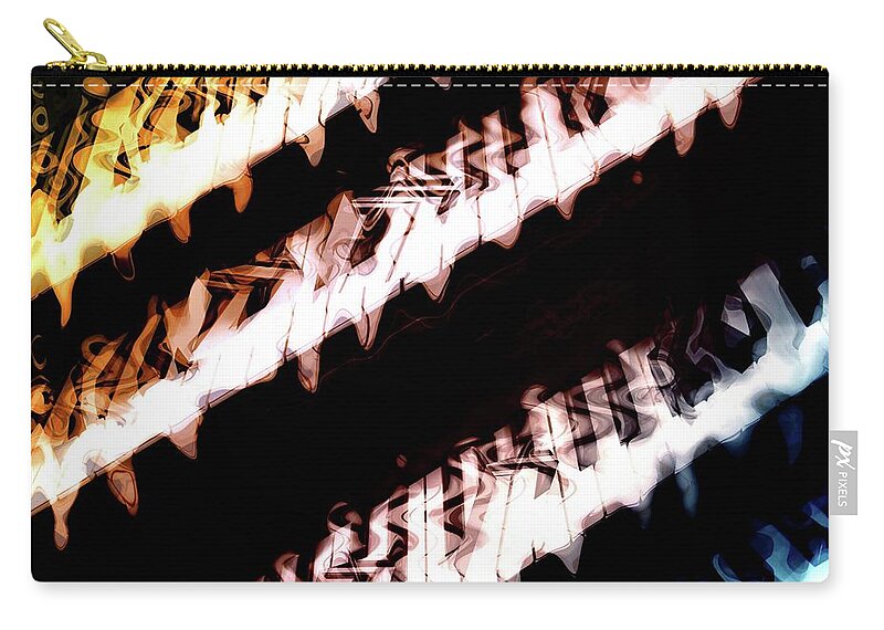 Keyboard Zip Pouch featuring the photograph The Wave Station by Linda Sannuti