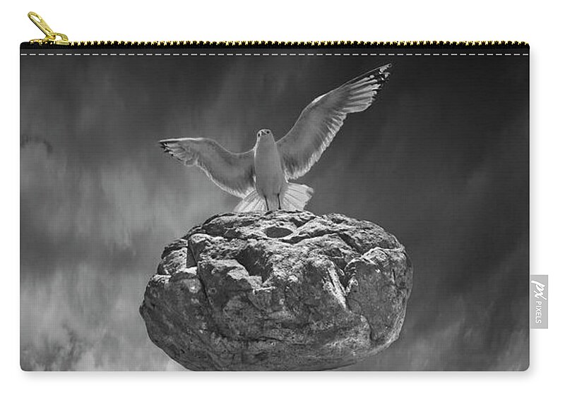 Surreal Zip Pouch featuring the photograph The Weight is Lifted by Randall Nyhof