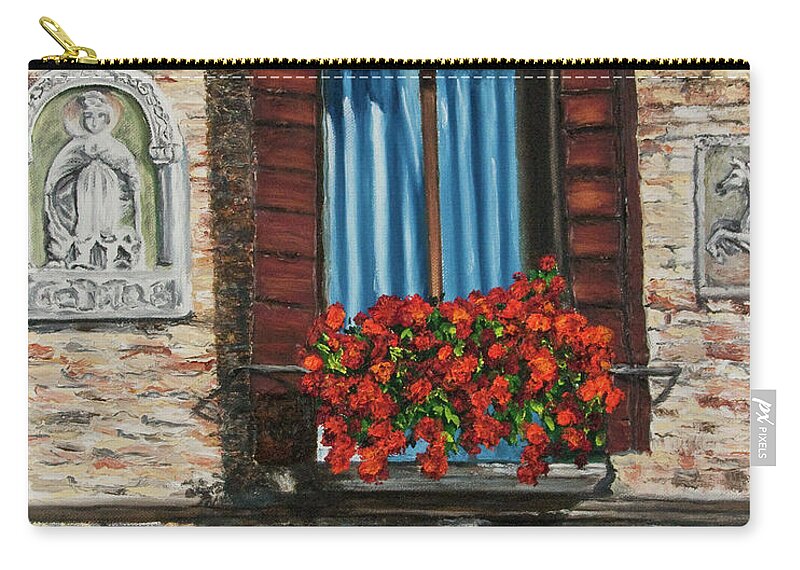 Window Paintings Carry-all Pouch featuring the painting The Window by Charlotte Blanchard