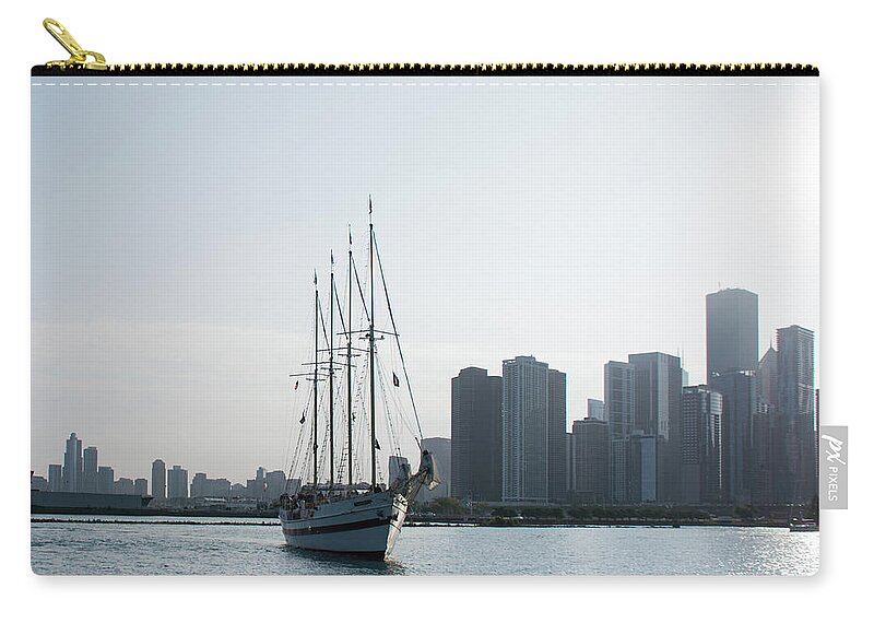 Chicago Zip Pouch featuring the photograph The Windy City by John Black