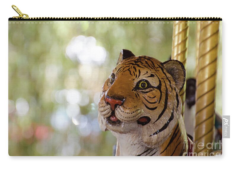 Tiger Zip Pouch featuring the photograph The Winner by Donna Brown