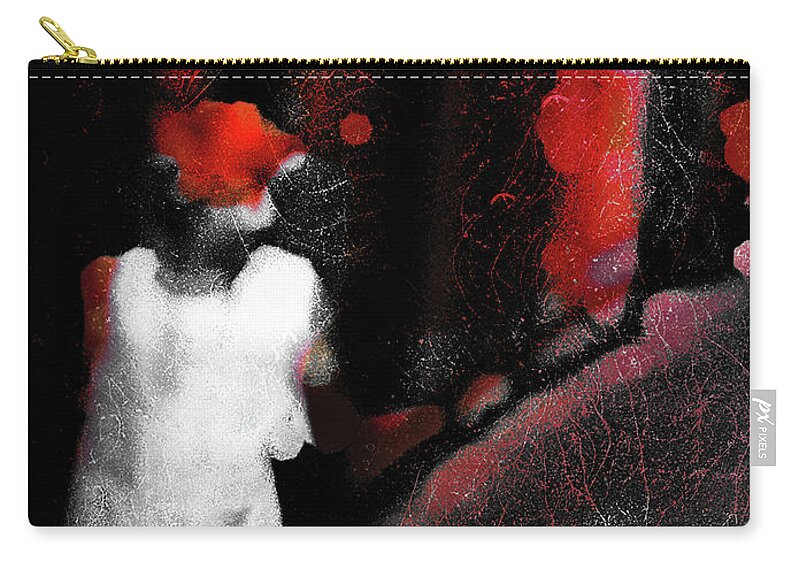 Woman Carry-all Pouch featuring the photograph The woman with the white dress by Gabi Hampe