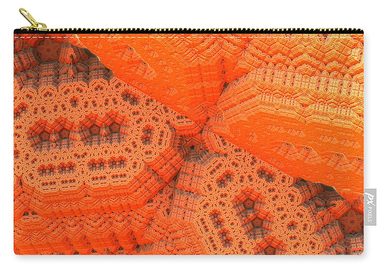 Abstract Zip Pouch featuring the digital art Theatrical Maze by William Ladson