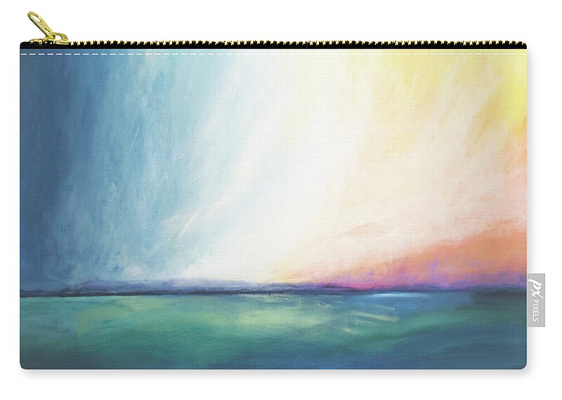 Sunrise Zip Pouch featuring the painting Then Sings My Soul by Linda Bailey