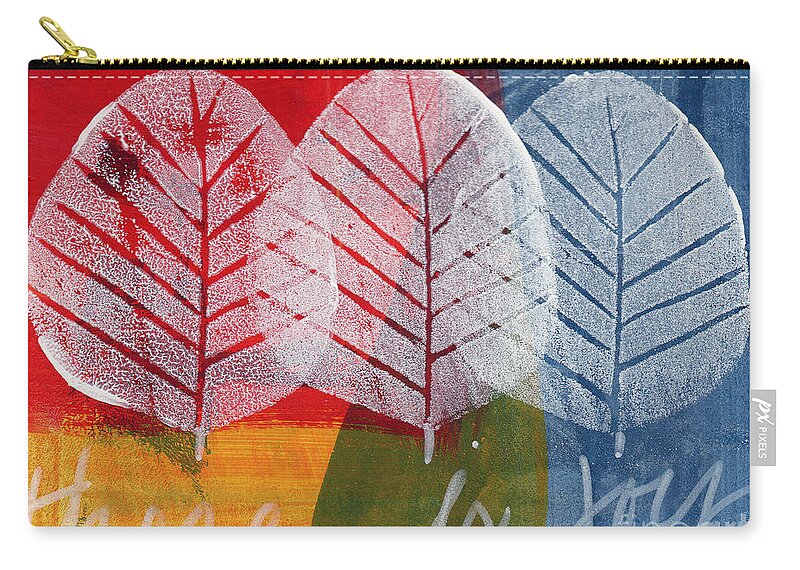Abstract Zip Pouch featuring the painting There Is Joy by Linda Woods