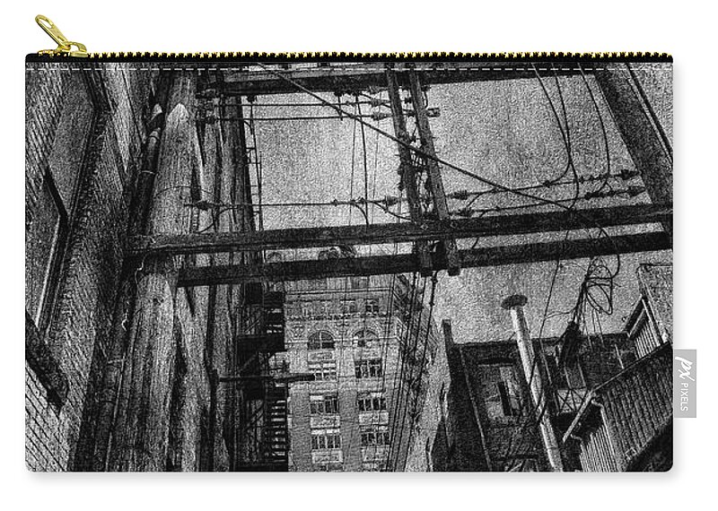 Theresa Tahara Zip Pouch featuring the photograph There Once Was A City by Theresa Tahara