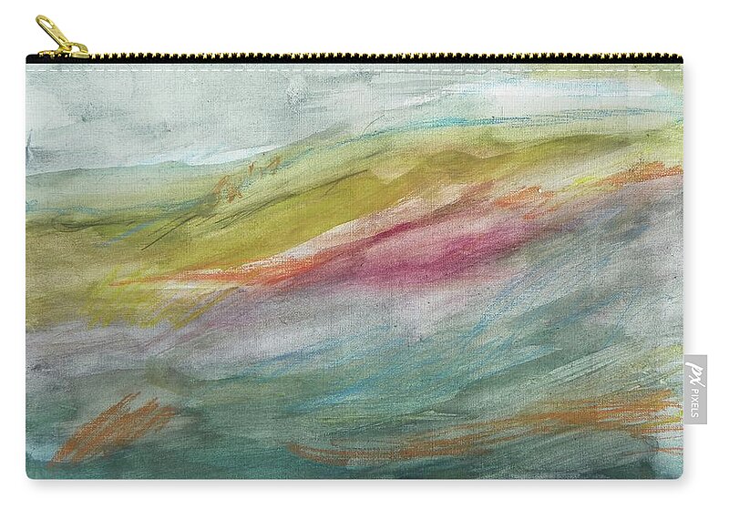 Expressive Zip Pouch featuring the painting These Lonely Hills by Judith Redman