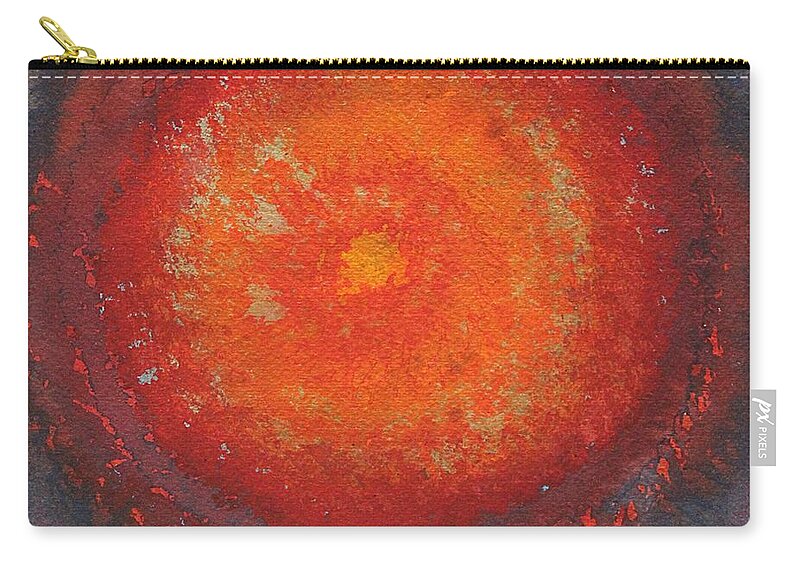 Third Eye Zip Pouch featuring the painting Third Eye original painting by Sol Luckman