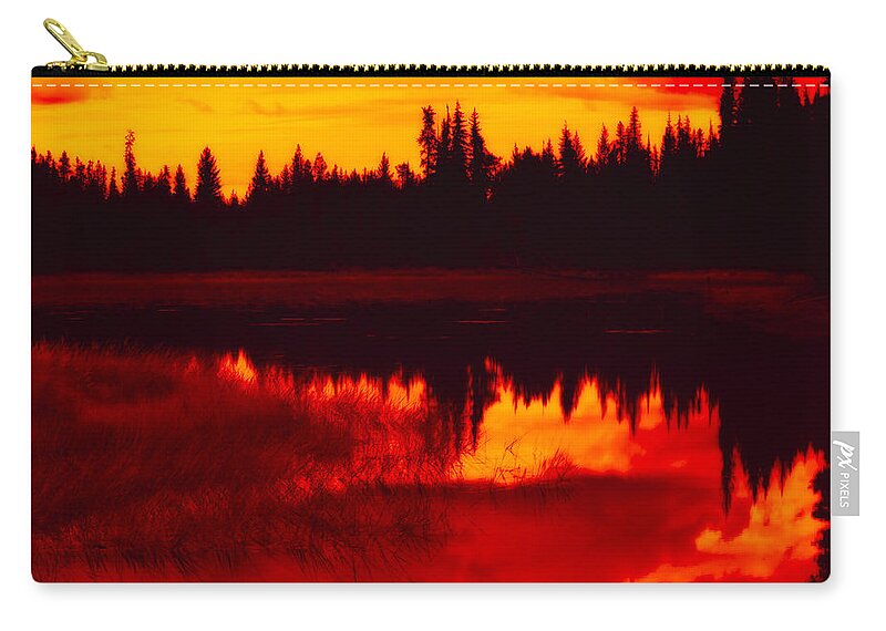 Canada Zip Pouch featuring the photograph This is British Columbia 15 - Long Meadow Lake by Paul W Sharpe Aka Wizard of Wonders