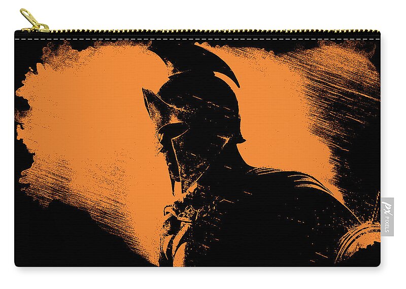 Spartan Zip Pouch featuring the painting This is Sparta by AM FineArtPrints