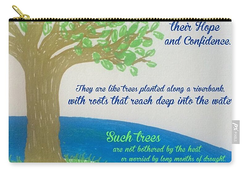 Confidence Zip Pouch featuring the photograph This Is What The Lord Says:
“cursed by LIFT Women's Ministry designs --by Julie Hurttgam