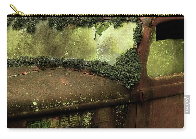 Antique Truck Zip Pouch featuring the photograph This Old Truck 2 by Mike Eingle