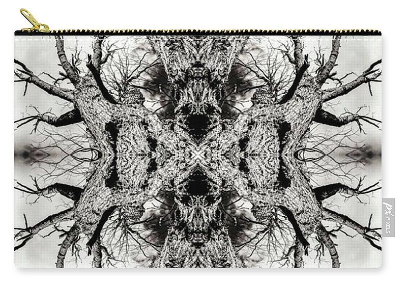 Naturephotography Zip Pouch featuring the photograph This Tree Symmetry Art Creates A by John Williams