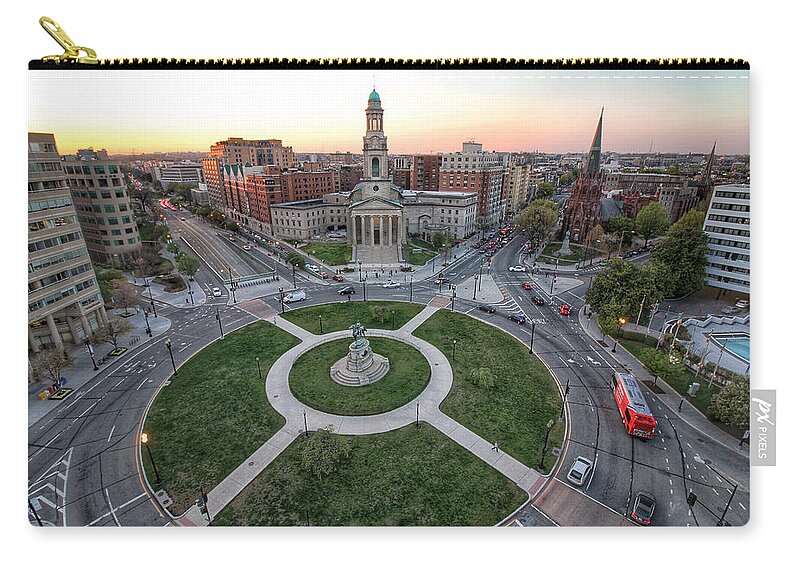 Thomas Circle Zip Pouch featuring the photograph Thomas Circle by Jackson Pearson