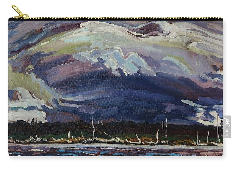 886 Zip Pouch featuring the painting Thomson's Thunderhead by Phil Chadwick