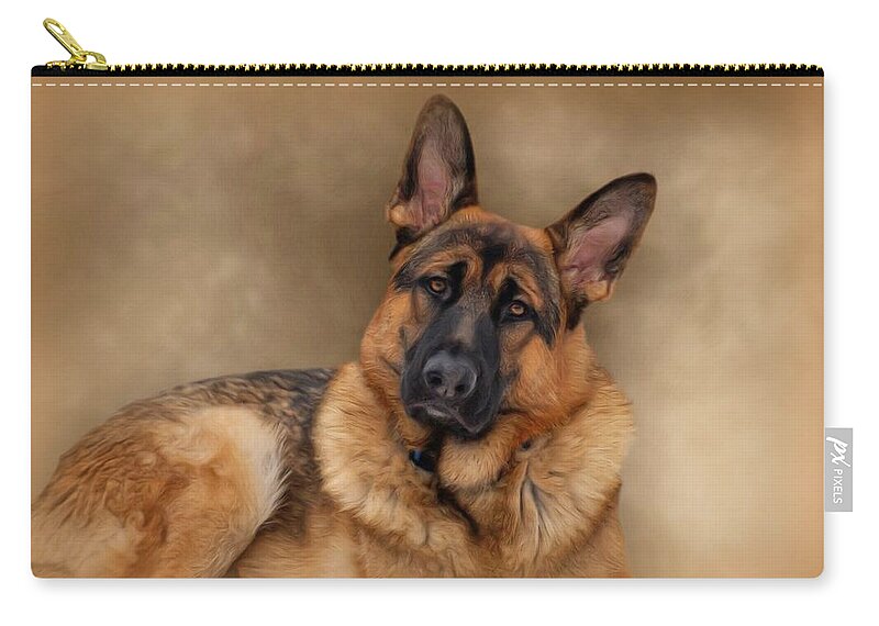 Dogs Zip Pouch featuring the photograph Those Eyes by Sandy Keeton