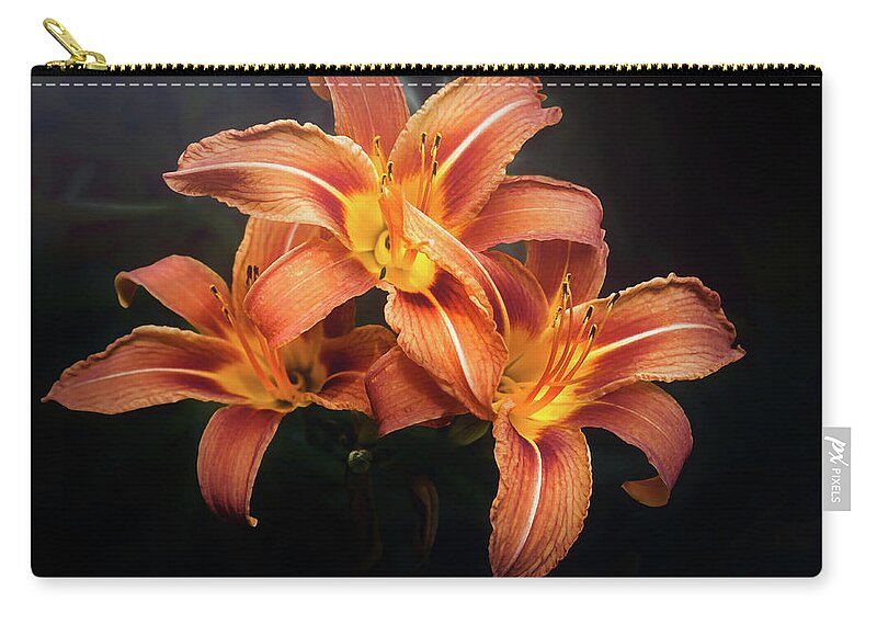 Lily Zip Pouch featuring the photograph Three Lilies by Scott Norris