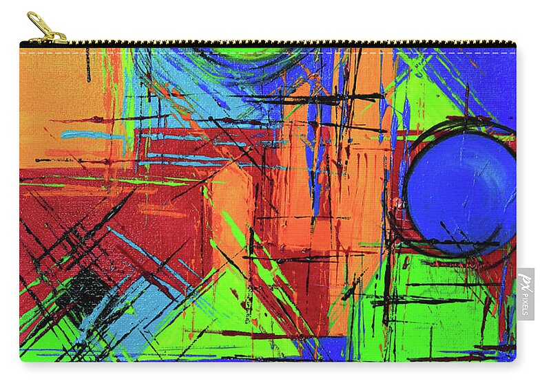 Art Zip Pouch featuring the painting Three moons by Jeanette French